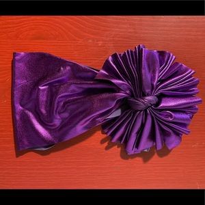 Purple Galaxy Pleather Baby Headwrap